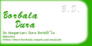 borbala dura business card